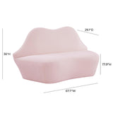 TOV Lips Blush Velvet Settee