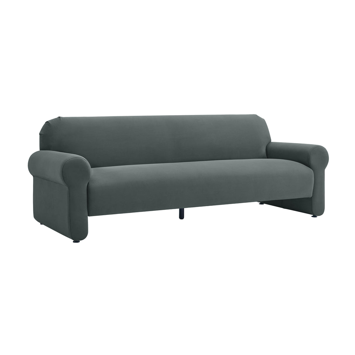 TOV Keelee Grey 84 Inch Velvet Sofa