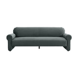 TOV Keelee Grey 84 Inch Velvet Sofa