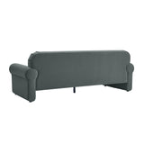 TOV Keelee Grey 84 Inch Velvet Sofa