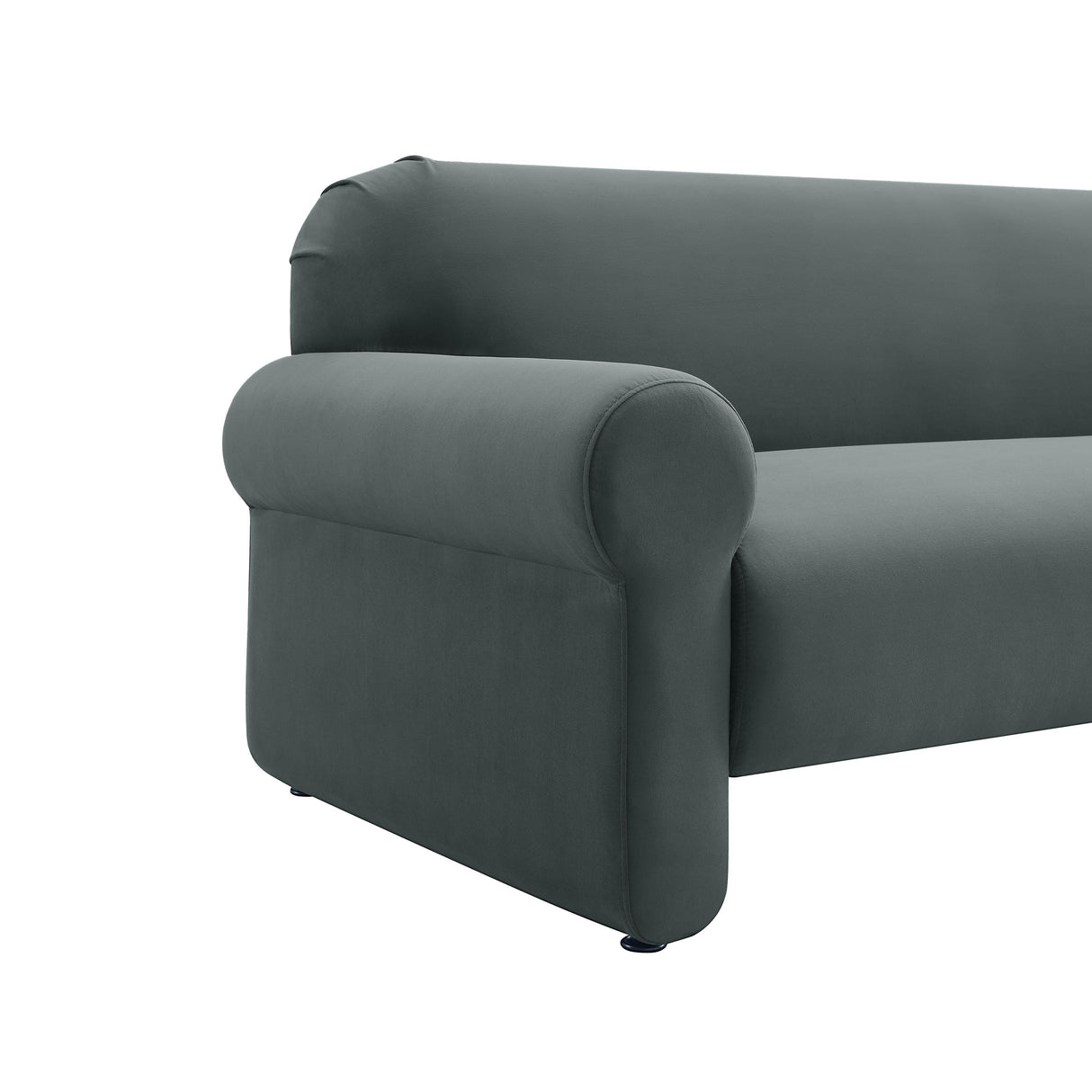 TOV Keelee Grey 84 Inch Velvet Sofa