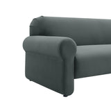 TOV Keelee Grey 84 Inch Velvet Sofa