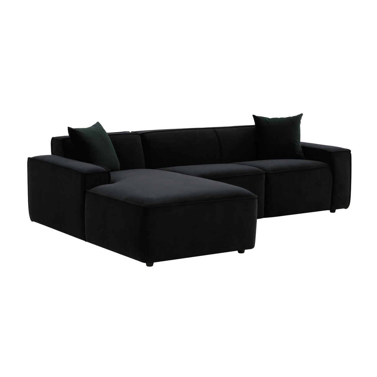 TOV Olafur Black Velvet Sectional - LAF