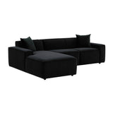 TOV Olafur Black Velvet Sectional - LAF