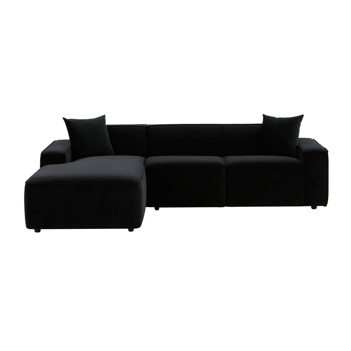 TOV Olafur Black Velvet Sectional - LAF