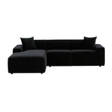 TOV Olafur Black Velvet Sectional - LAF