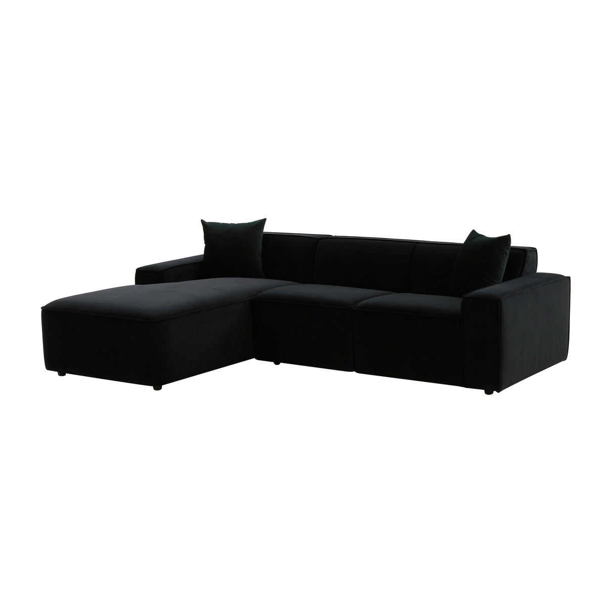 TOV Olafur Black Velvet Sectional - LAF