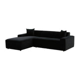 TOV Olafur Black Velvet Sectional - LAF