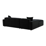 TOV Olafur Black Velvet Sectional - LAF