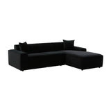 TOV Olafur Black Velvet Sectional - RAF