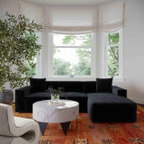 TOV Olafur Black Velvet Sectional - RAF