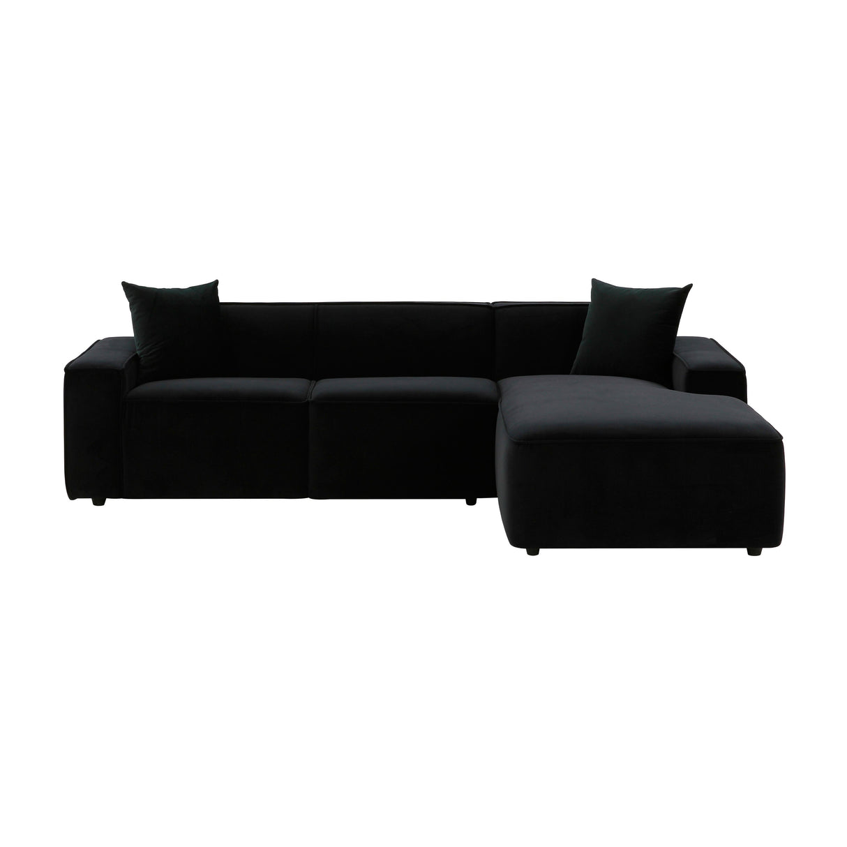 TOV Olafur Black Velvet Sectional - RAF