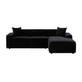 TOV Olafur Black Velvet Sectional - RAF