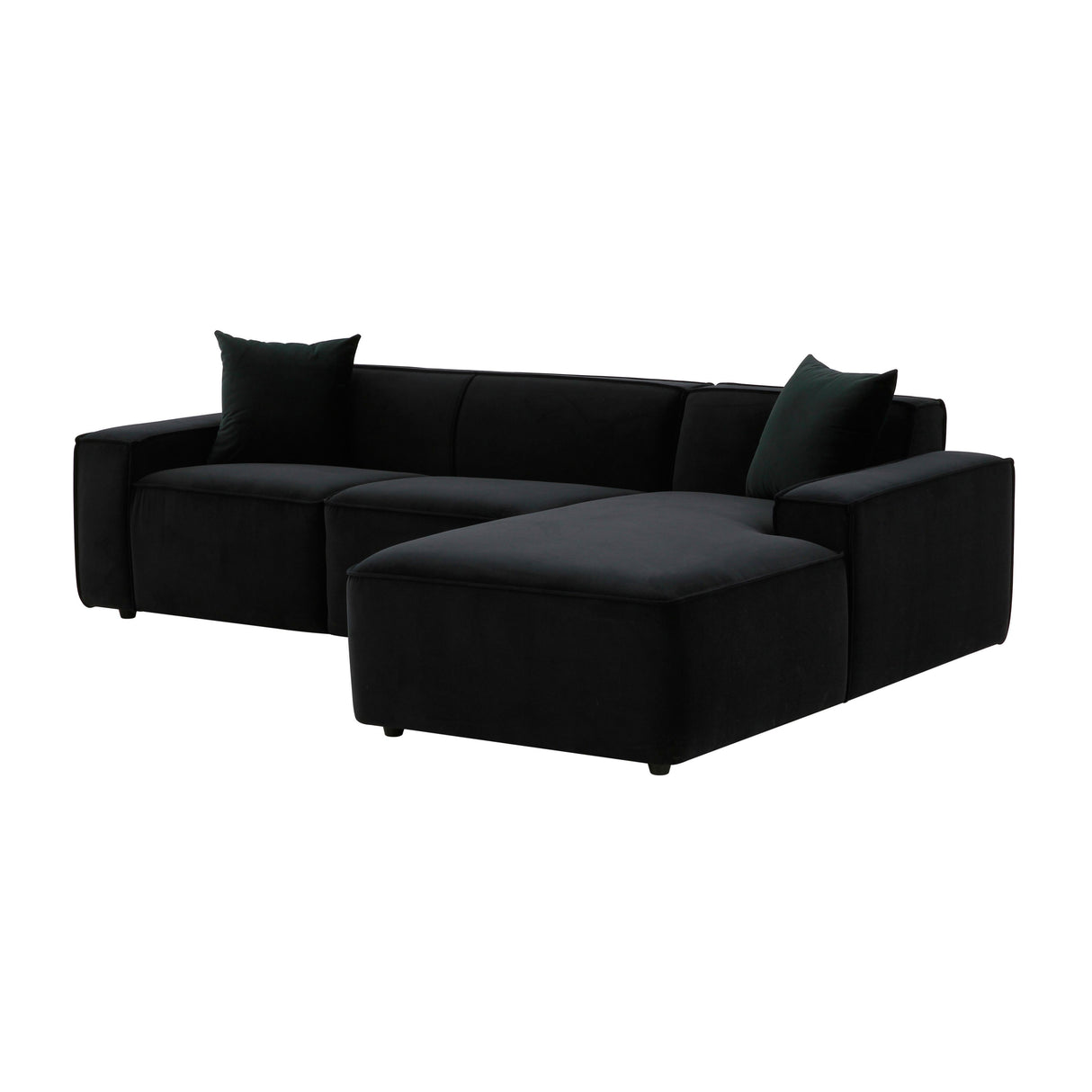 TOV Olafur Black Velvet Sectional - RAF