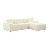 TOV Olafur Cream Linen Sectional - RAF