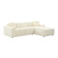 TOV Olafur Cream Linen Sectional - RAF