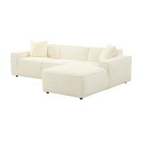 TOV Olafur Cream Linen Sectional - RAF