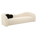 TOV Leonie Beige Faux Shearling Sofa