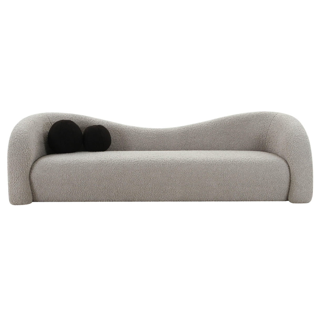 TOV Leonie Grey Faux Shearling Sofa