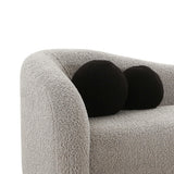 TOV Leonie Grey Faux Shearling Sofa