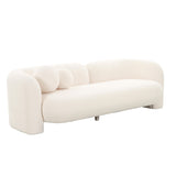 TOV Amelie Cream Faux Fur Sofa