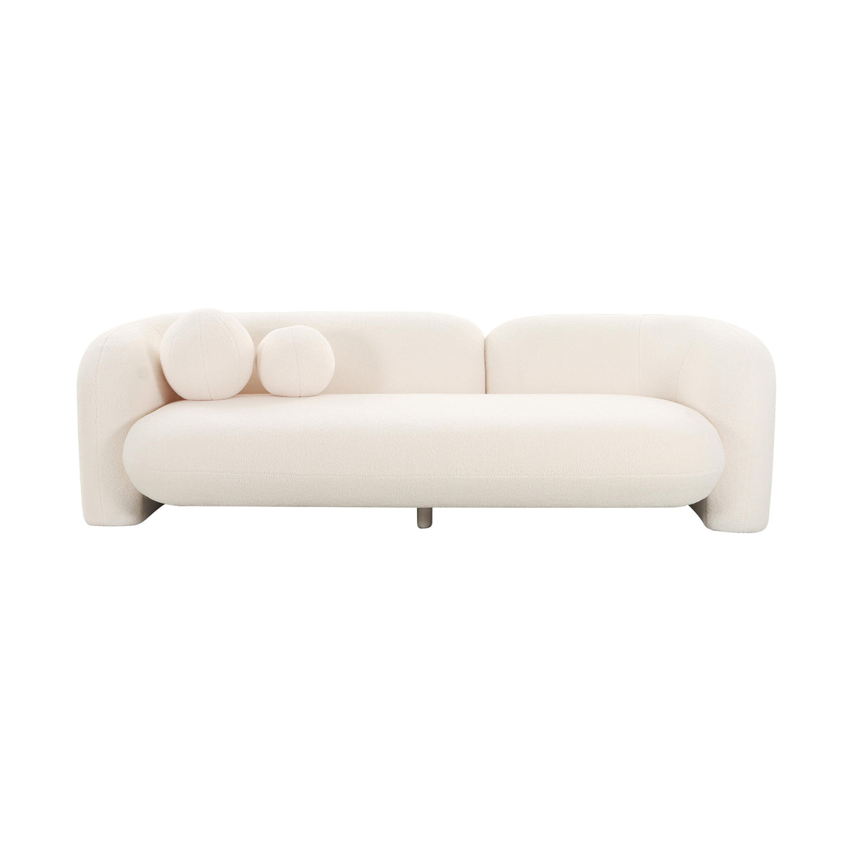 TOV Amelie Cream Faux Fur Sofa
