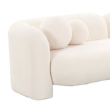 TOV Amelie Cream Faux Fur Sofa
