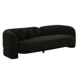TOV Amelie Black Faux Fur Sofa