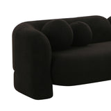 TOV Amelie Black Faux Fur Sofa