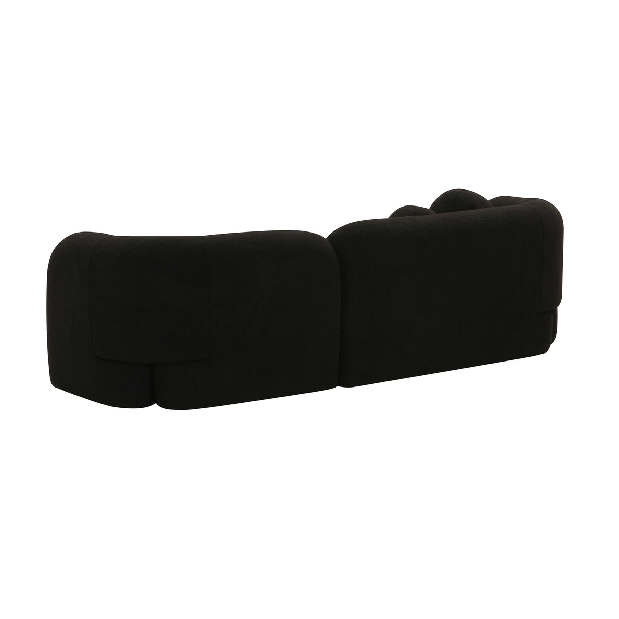 TOV Amelie Black Faux Fur Sofa