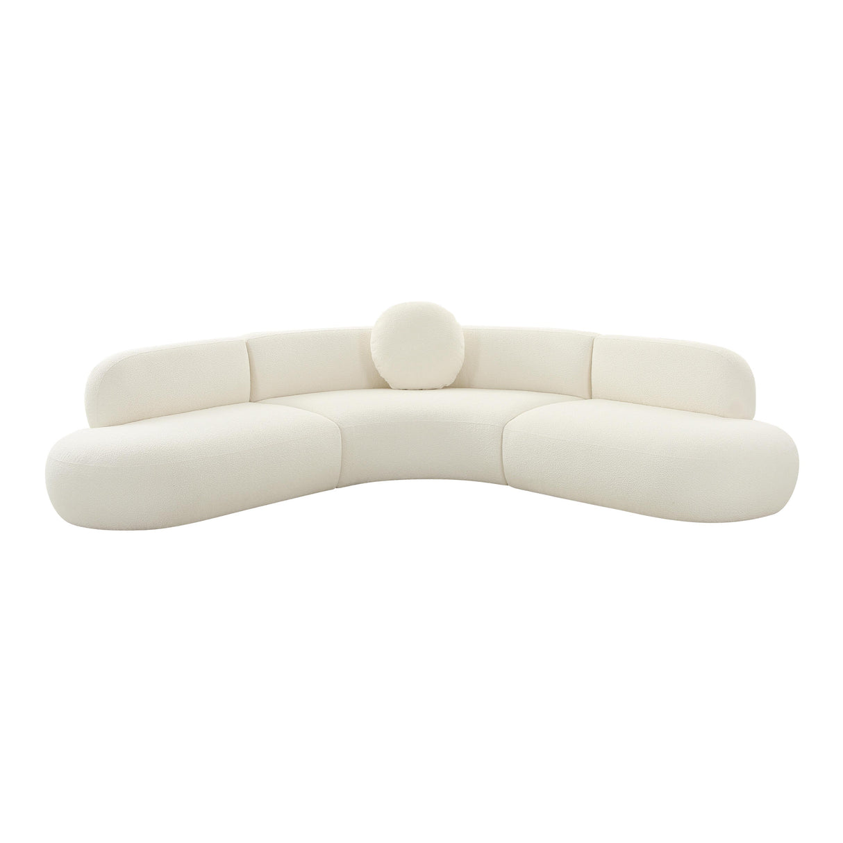 TOV Broohah Cream Boucle Sectional