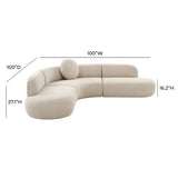 TOV Broohah Beige Linen Sectional