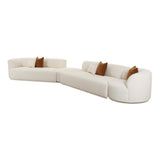TOV Fickle Cream Boucle 4-Piece Modular LAF Sectional