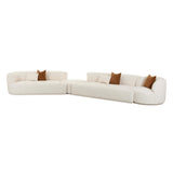 TOV Fickle Cream Boucle 4-Piece Modular LAF Sectional