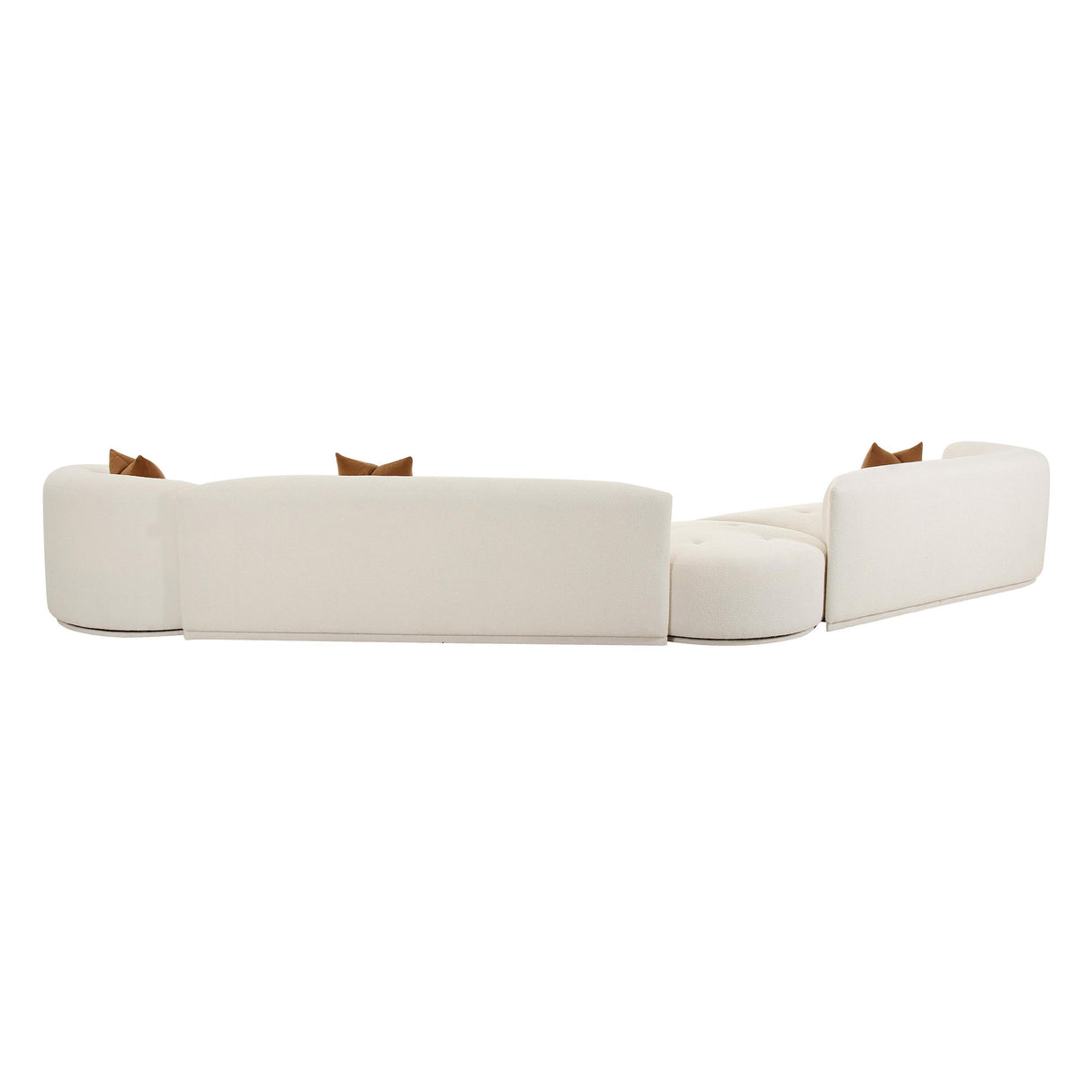TOV Fickle Cream Boucle 4-Piece Modular LAF Sectional