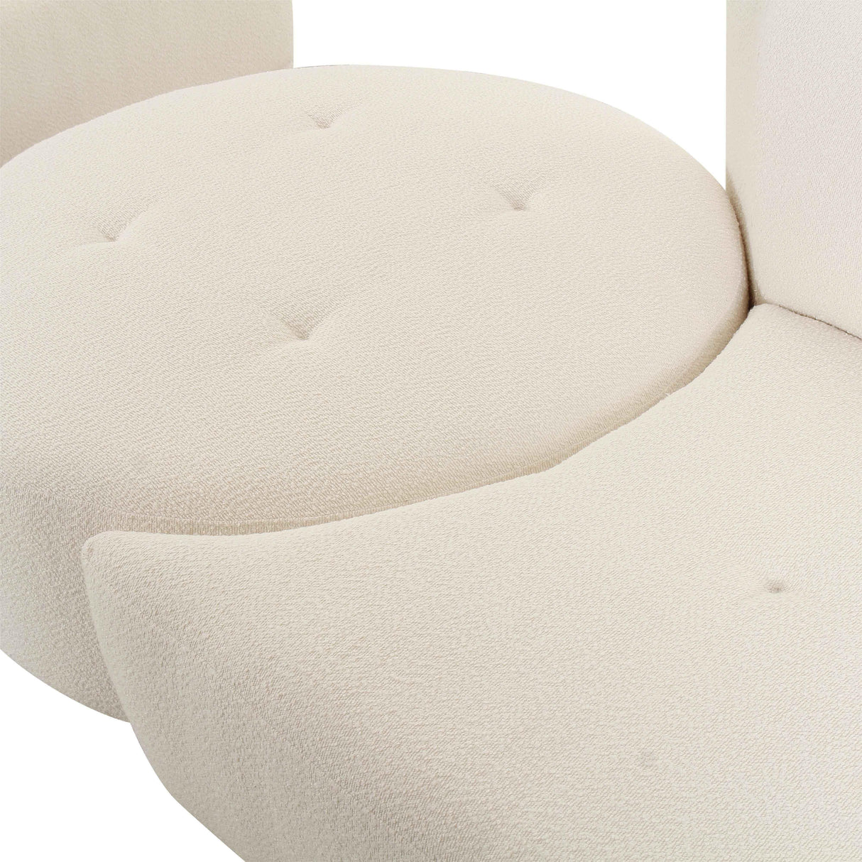 TOV Fickle Cream Boucle 4-Piece Modular LAF Sectional
