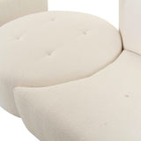 TOV Fickle Cream Boucle 4-Piece Modular LAF Sectional