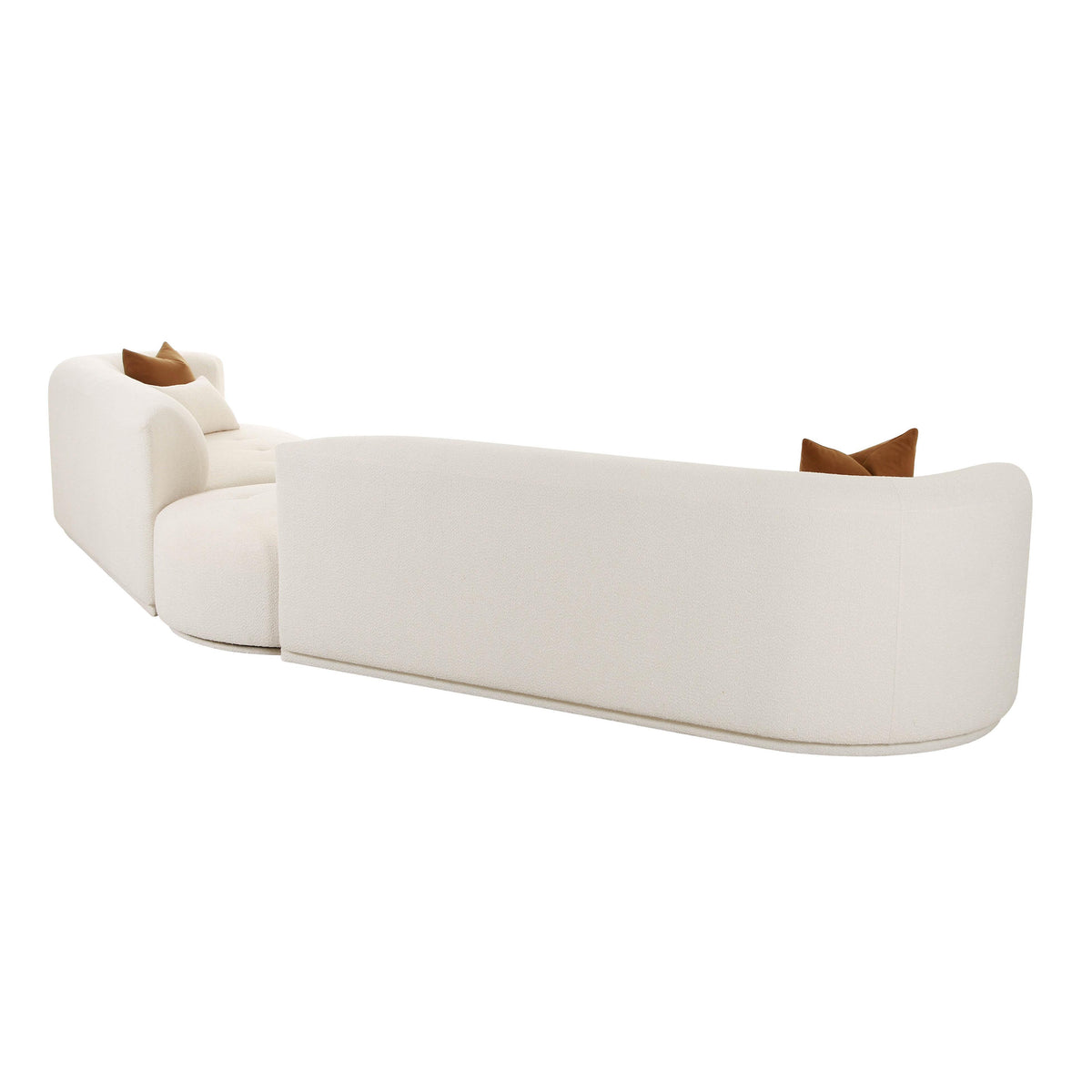 TOV Fickle Cream Boucle 3-Piece Modular Sectional