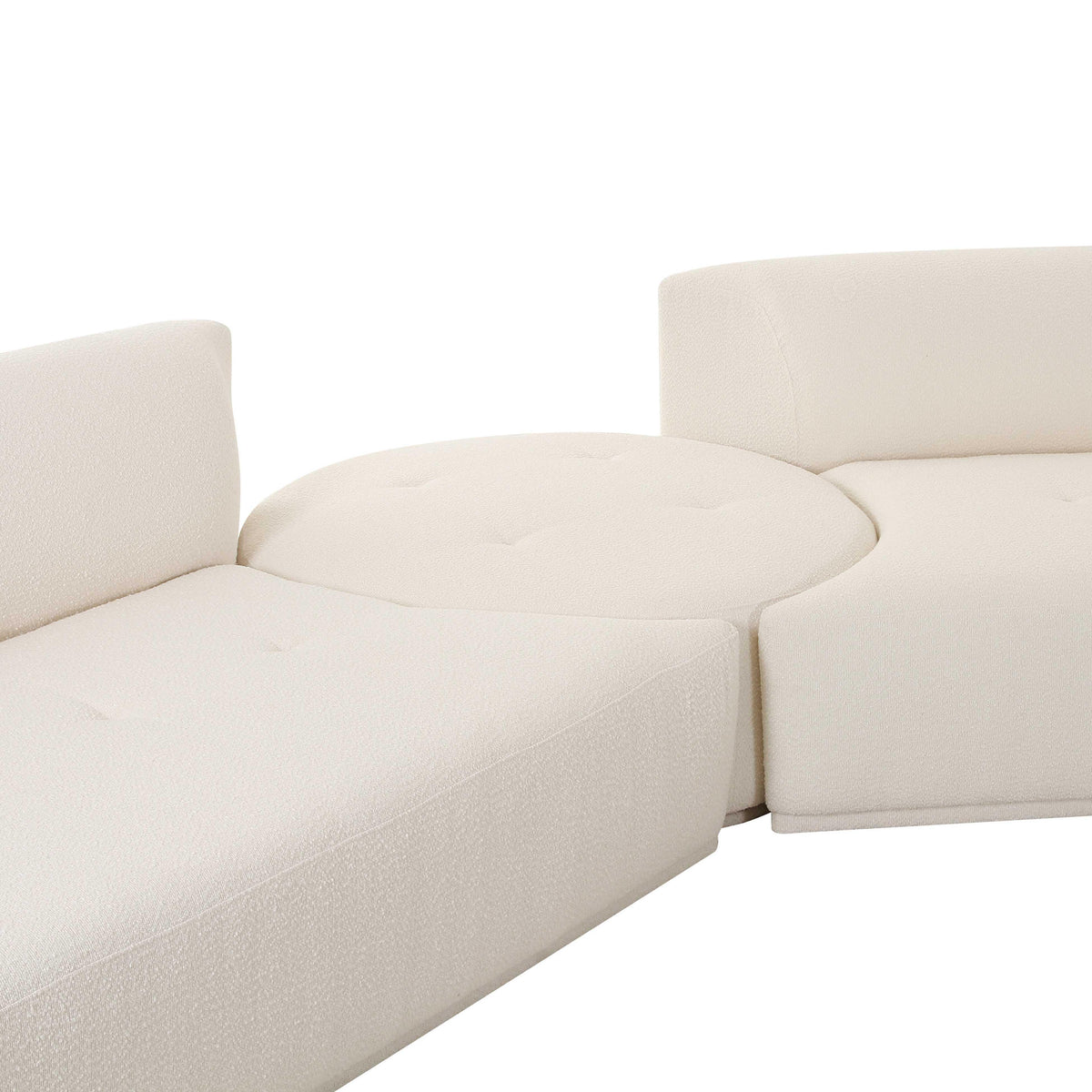 TOV Fickle Cream Boucle 3-Piece Modular Sectional