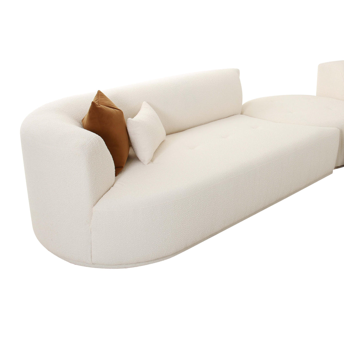 TOV Fickle Cream Boucle 3-Piece Modular Sectional
