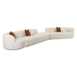TOV Fickle Cream Boucle 4-Piece Modular RAF Sectional
