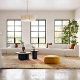 TOV Fickle Cream Boucle 5-Piece Modular Chaise Sectional