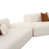 TOV Fickle Cream Boucle 5-Piece Modular Chaise Sectional
