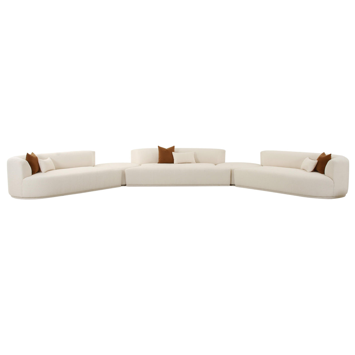 TOV Fickle Cream Boucle 5-Piece Modular Sectional