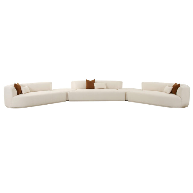 TOV Fickle Cream Boucle 5-Piece Modular Sectional