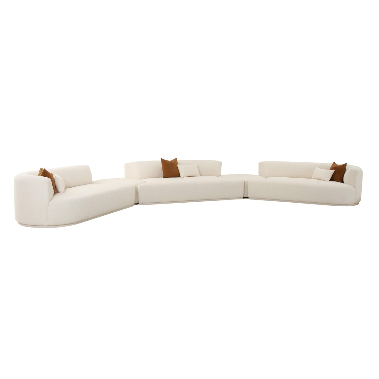 TOV Fickle Cream Boucle 5-Piece Modular Sectional