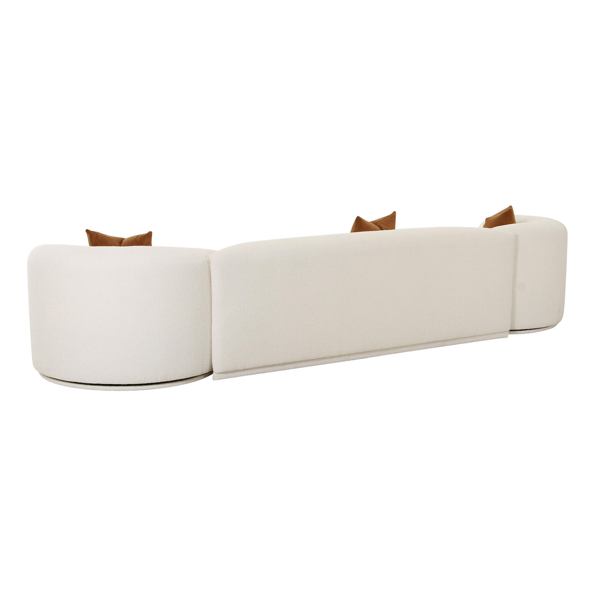 TOV Fickle Cream Boucle 3-Piece Modular Sofa