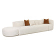 TOV Fickle Cream Boucle 3-Piece Chaise Modular Sofa