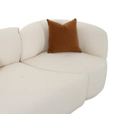 TOV Fickle Cream Boucle 3-Piece Chaise Modular Sofa
