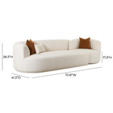 TOV Fickle Cream Boucle 2-Piece Modular LAF Sofa
